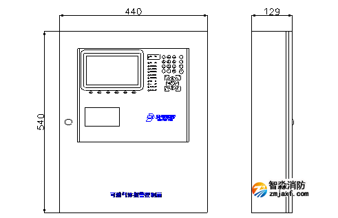 JB-TB-JBF-51S40-4可燃气体报警控制器外形尺寸图
