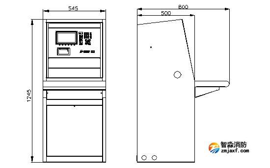 JB-TT-JBF-51S40可燃气体报警控制器外形尺寸图