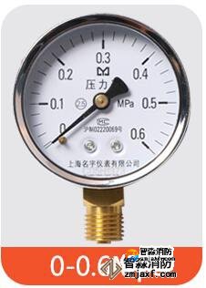 乐鱼在线(中国)专用1.6级压力表（0-1.6/0.6MPA）