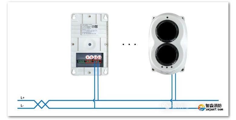 JTY-H-JBF4382C线型光束感烟火灾探测器二线制接线图