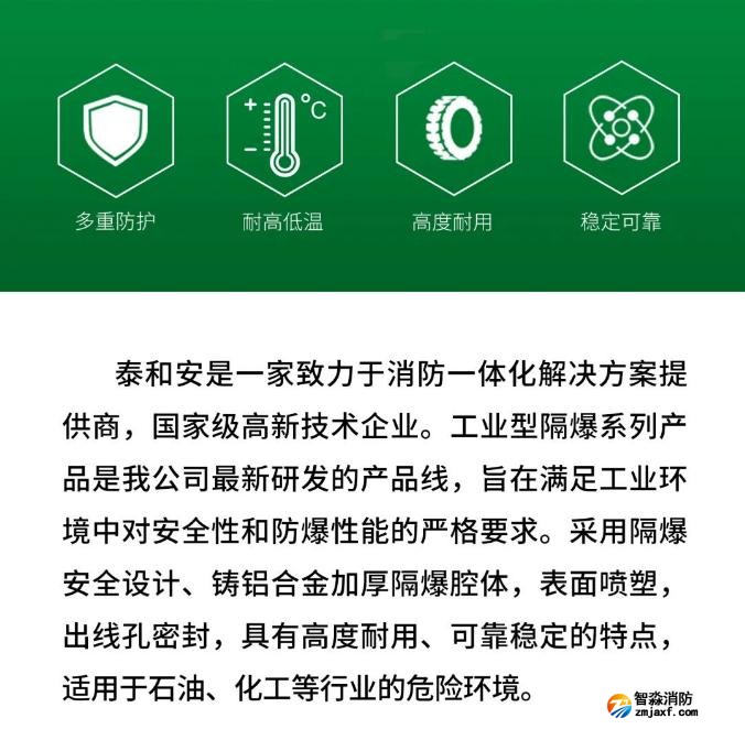 泰和安工业型隔爆系列产品上市 泰和安工业型隔爆系列产品上市