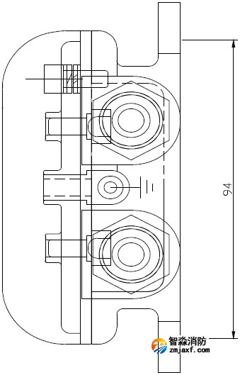 J-XAPD-02A-B防爆消火栓按钮结构图
