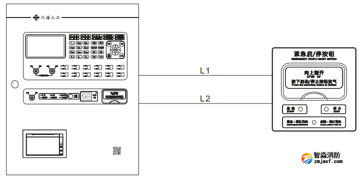泛海三江QM-AN-965紧急启停按钮接线 泛海三江QM-AN-965紧急启停按钮接线