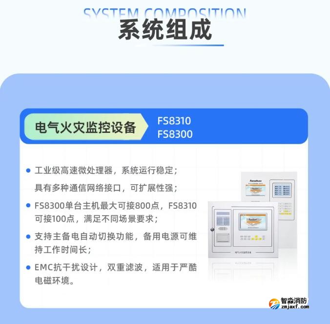 一图看懂深圳赋安电气火灾监控系统组成 一图看懂深圳赋安电气火灾监控系统组成
