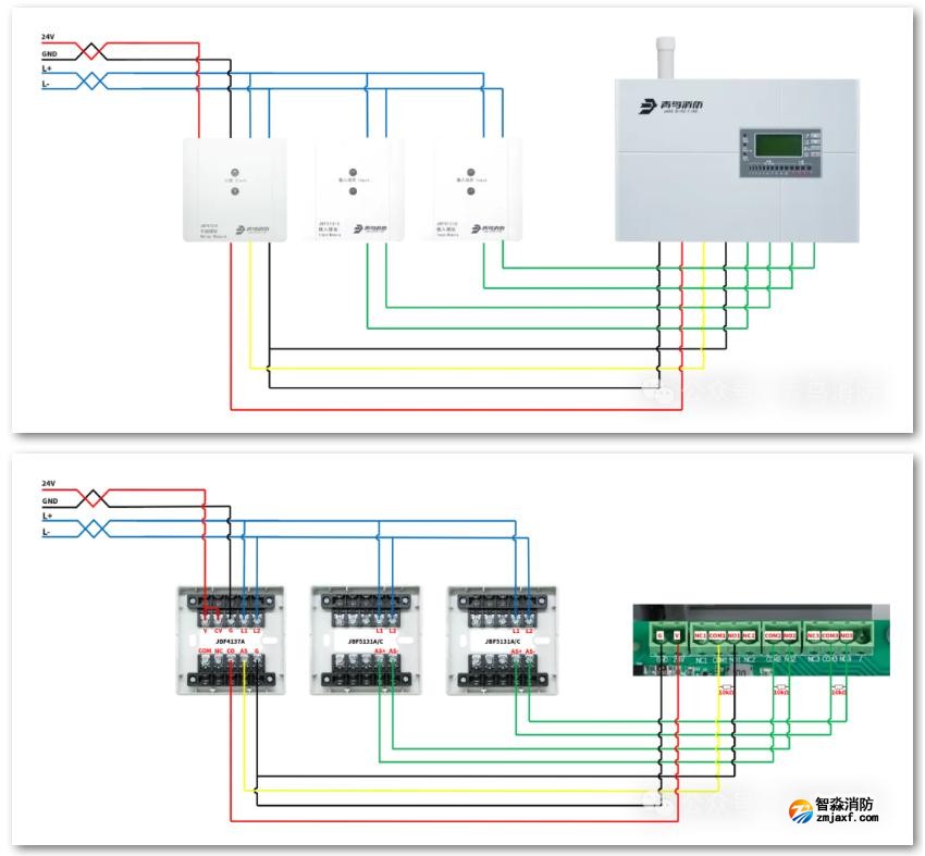JBF-AR10P1吸气式感烟火灾探测器接线图 JBF-AR10P1吸气式感烟火灾探测器接线图