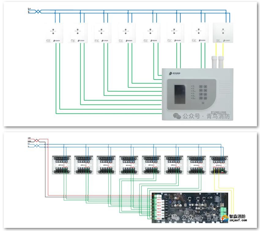 JBF-AR10P2/4吸气式感烟火灾探测器接线图 JBF-AR10P2/4吸气式感烟火灾探测器接线图