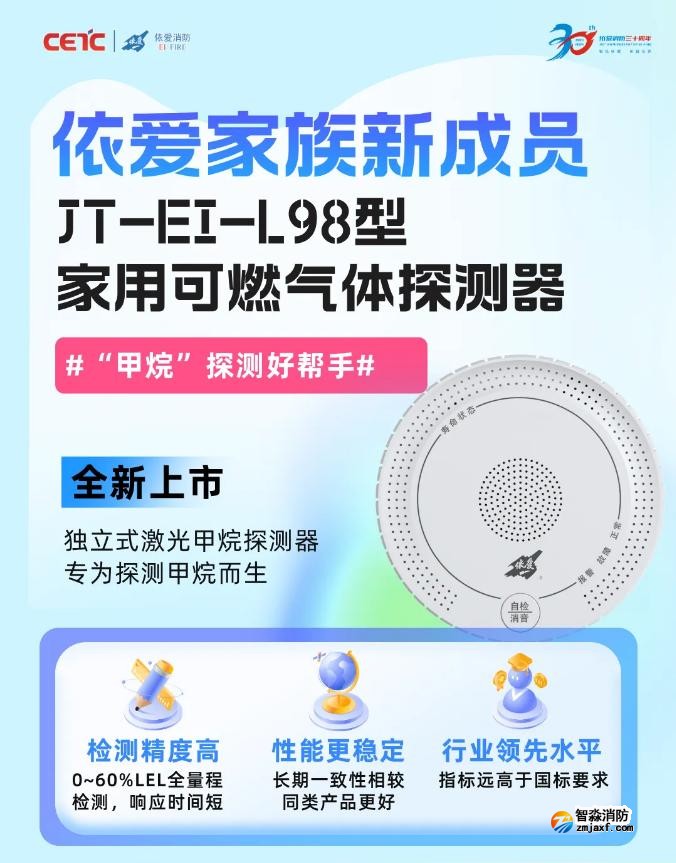 依爱乐鱼在线(中国)JT-EI-L98型家用可燃气体探测器新品上市