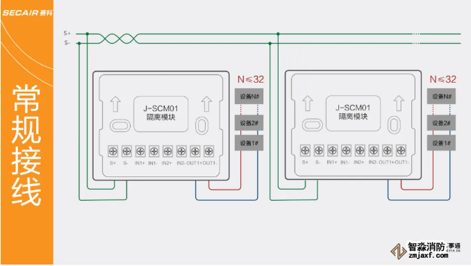 J-SCM01型隔离模块常规接线
